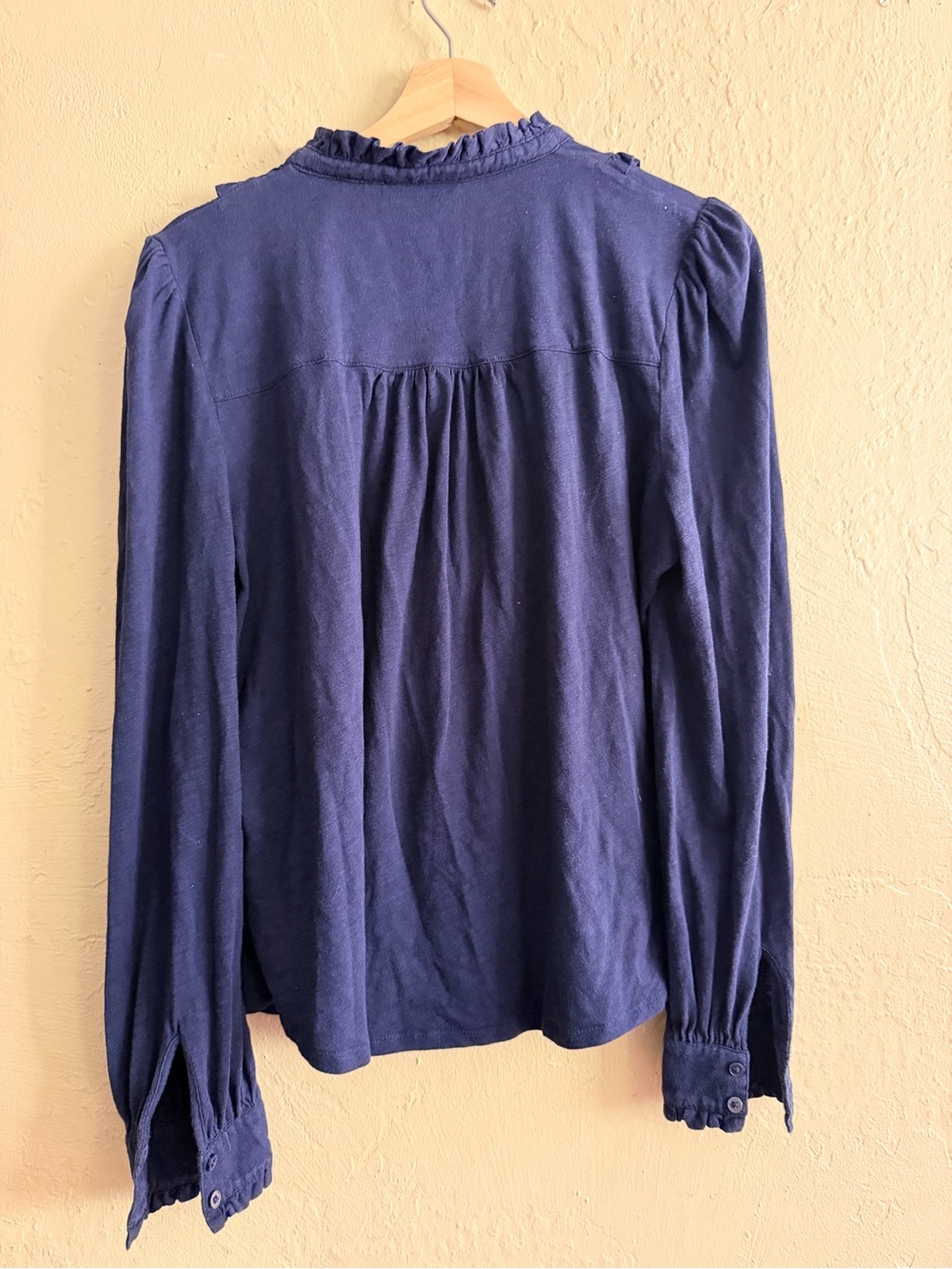 Boden Navy Ruffle-Front Blouse - Picture 3 of 3